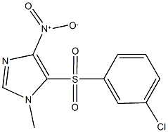 5-[(3-chlorophenyl)sulfonyl]-4-nitro-1-methyl-1H-imidazole Structure