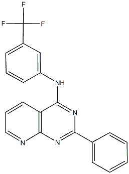 2-phenyl-N-[3-(trifluoromethyl)phenyl]pyrido[2,3-d]pyrimidin-4-amine 구조식 이미지