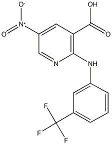 5-nitro-2-[3-(trifluoromethyl)anilino]nicotinic acid 구조식 이미지