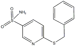 6-(benzylsulfanyl)-3-pyridinesulfonamide 구조식 이미지