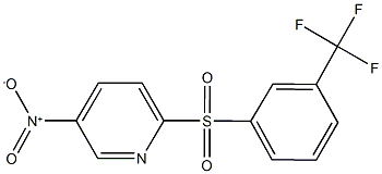 5-nitro-2-{[3-(trifluoromethyl)phenyl]sulfonyl}pyridine 구조식 이미지