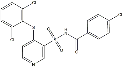 N-(4-chlorobenzoyl)-4-[(2,6-dichlorophenyl)sulfanyl]-3-pyridinesulfonamide Structure