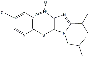 5-chloro-2-({4-nitro-1-isobutyl-2-isopropyl-1H-imidazol-5-yl}sulfanyl)pyridine Structure