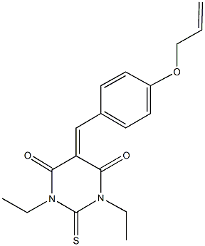 5-[4-(allyloxy)benzylidene]-1,3-diethyl-2-thioxodihydro-4,6(1H,5H)-pyrimidinedione Structure