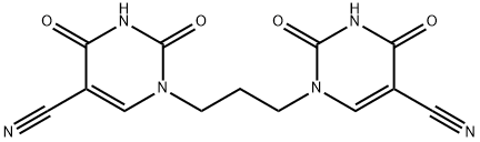 1-[3-(5-cyano-2,4-dioxo-3,4-dihydro-1(2H)-pyrimidinyl)propyl]-2,4-dioxo-1,2,3,4-tetrahydro-5-pyrimidinecarbonitrile Structure