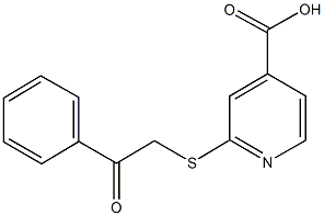 2-[(2-oxo-2-phenylethyl)sulfanyl]isonicotinic acid 구조식 이미지