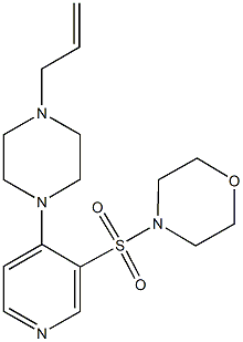 4-{[4-(4-allyl-1-piperazinyl)-3-pyridinyl]sulfonyl}morpholine 구조식 이미지