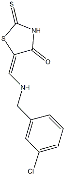 5-{[(3-chlorobenzyl)amino]methylene}-2-thioxo-1,3-thiazolidin-4-one 구조식 이미지