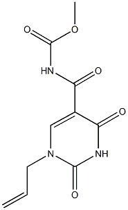 methyl (1-allyl-2,4-dioxo-1,2,3,4-tetrahydro-5-pyrimidinyl)carbonylcarbamate Structure