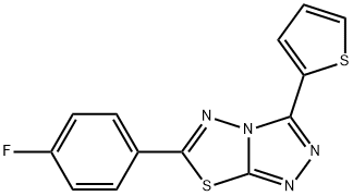 6-(4-fluorophenyl)-3-(2-thienyl)[1,2,4]triazolo[3,4-b][1,3,4]thiadiazole 구조식 이미지