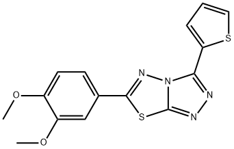 6-(3,4-dimethoxyphenyl)-3-(2-thienyl)[1,2,4]triazolo[3,4-b][1,3,4]thiadiazole Structure