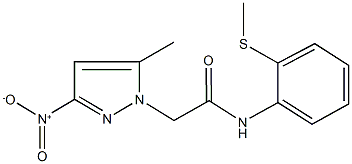 2-{3-nitro-5-methyl-1H-pyrazol-1-yl}-N-[2-(methylsulfanyl)phenyl]acetamide Structure