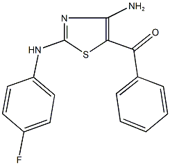 [4-amino-2-(4-fluoroanilino)-1,3-thiazol-5-yl](phenyl)methanone 구조식 이미지