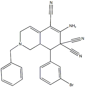 6-amino-2-benzyl-8-(3-bromophenyl)-2,3,8,8a-tetrahydro-5,7,7(1H)-isoquinolinetricarbonitrile 구조식 이미지