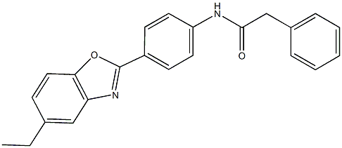 N-[4-(5-ethyl-1,3-benzoxazol-2-yl)phenyl]-2-phenylacetamide 구조식 이미지