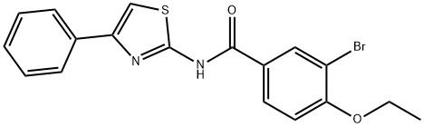 3-bromo-4-ethoxy-N-(4-phenyl-1,3-thiazol-2-yl)benzamide 구조식 이미지