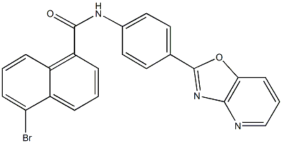 5-bromo-N-(4-[1,3]oxazolo[4,5-b]pyridin-2-ylphenyl)-1-naphthamide Structure
