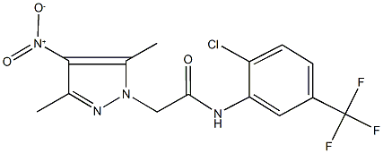 N-[2-chloro-5-(trifluoromethyl)phenyl]-2-{4-nitro-3,5-dimethyl-1H-pyrazol-1-yl}acetamide Structure