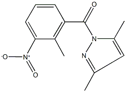 1-{3-nitro-2-methylbenzoyl}-3,5-dimethyl-1H-pyrazole 구조식 이미지