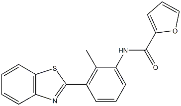 N-[3-(1,3-benzothiazol-2-yl)-2-methylphenyl]-2-furamide Structure