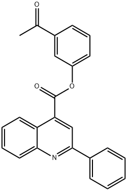 3-acetylphenyl 2-phenyl-4-quinolinecarboxylate 구조식 이미지