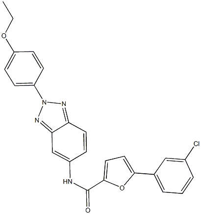 5-(3-chlorophenyl)-N-[2-(4-ethoxyphenyl)-2H-1,2,3-benzotriazol-5-yl]-2-furamide Structure