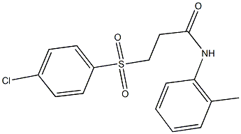 3-[(4-chlorophenyl)sulfonyl]-N-(2-methylphenyl)propanamide Structure
