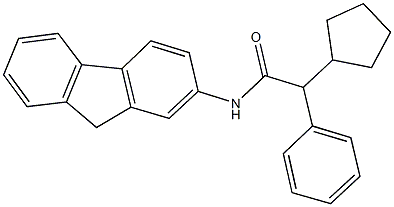 2-cyclopentyl-N-(9H-fluoren-2-yl)-2-phenylacetamide Structure