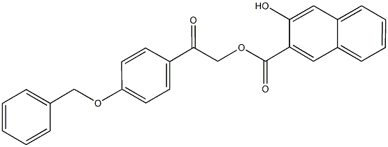 2-[4-(benzyloxy)phenyl]-2-oxoethyl 3-hydroxy-2-naphthoate 구조식 이미지