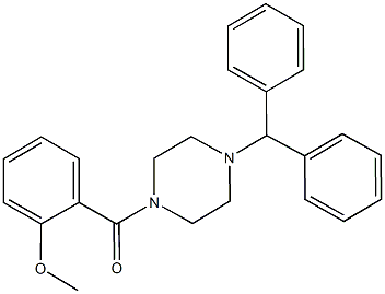 1-benzhydryl-4-(2-methoxybenzoyl)piperazine 구조식 이미지