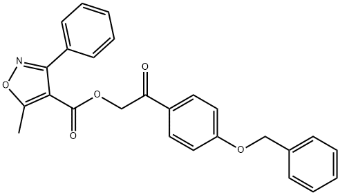 2-[4-(benzyloxy)phenyl]-2-oxoethyl 5-methyl-3-phenyl-4-isoxazolecarboxylate 구조식 이미지