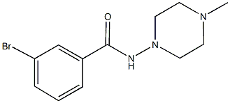 3-bromo-N-(4-methyl-1-piperazinyl)benzamide 구조식 이미지