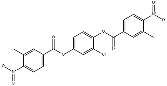 2-chloro-4-({4-nitro-3-methylbenzoyl}oxy)phenyl 4-nitro-3-methylbenzoate Structure