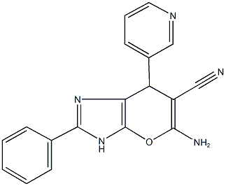 5-amino-2-phenyl-7-(3-pyridinyl)-3,7-dihydropyrano[2,3-d]imidazole-6-carbonitrile 구조식 이미지