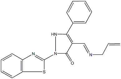 4-[(allylimino)methyl]-2-(1,3-benzothiazol-2-yl)-5-phenyl-1,2-dihydro-3H-pyrazol-3-one 구조식 이미지