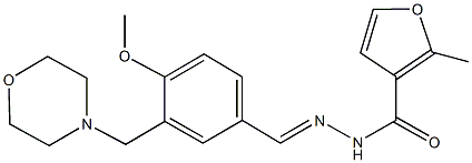 N'-[4-methoxy-3-(4-morpholinylmethyl)benzylidene]-2-methyl-3-furohydrazide 구조식 이미지