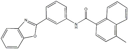 N-[3-(1,3-benzoxazol-2-yl)phenyl]-4-methyl-1-naphthamide Structure