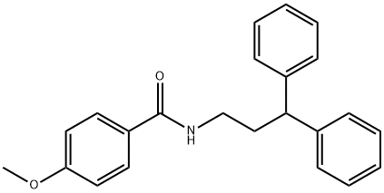 N-(3,3-diphenylpropyl)-4-methoxybenzamide Structure