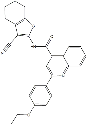 N-(3-cyano-4,5,6,7-tetrahydro-1-benzothien-2-yl)-2-(4-ethoxyphenyl)-4-quinolinecarboxamide 구조식 이미지