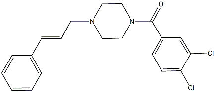 1-cinnamyl-4-(3,4-dichlorobenzoyl)piperazine 구조식 이미지