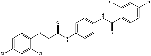 2,4-dichloro-N-(4-{[(2,4-dichlorophenoxy)acetyl]amino}phenyl)benzamide Structure