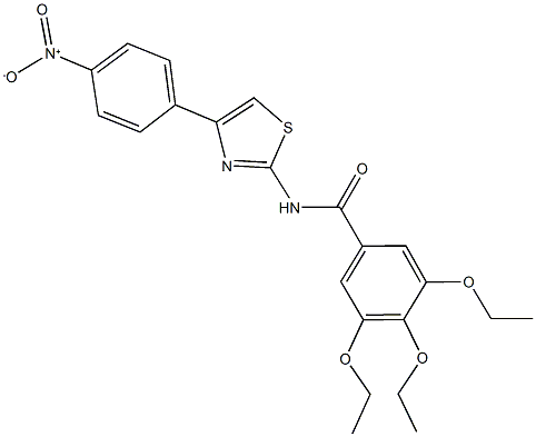 3,4,5-triethoxy-N-(4-{4-nitrophenyl}-1,3-thiazol-2-yl)benzamide Structure