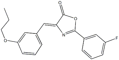 2-(3-fluorophenyl)-4-(3-propoxybenzylidene)-1,3-oxazol-5(4H)-one 구조식 이미지