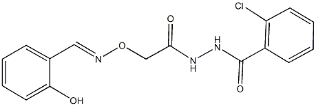 2-chloro-N'-({[(2-hydroxybenzylidene)amino]oxy}acetyl)benzohydrazide Structure