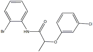 N-(2-bromophenyl)-2-(3-chlorophenoxy)propanamide 구조식 이미지