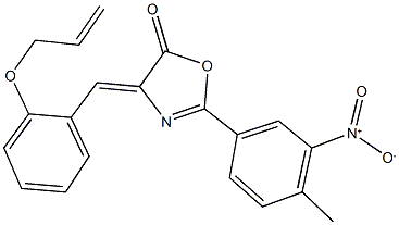 4-[2-(allyloxy)benzylidene]-2-{3-nitro-4-methylphenyl}-1,3-oxazol-5(4H)-one 구조식 이미지