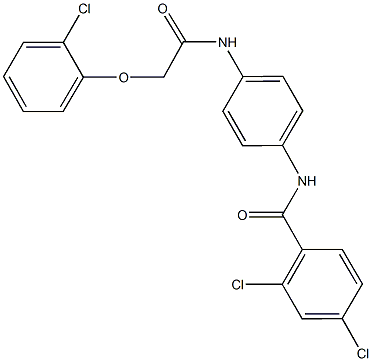 2,4-dichloro-N-(4-{[(2-chlorophenoxy)acetyl]amino}phenyl)benzamide 구조식 이미지