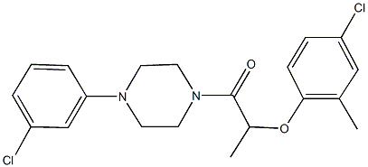 1-[2-(4-chloro-2-methylphenoxy)propanoyl]-4-(3-chlorophenyl)piperazine Structure