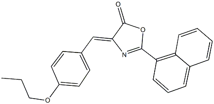 2-(1-naphthyl)-4-(4-propoxybenzylidene)-1,3-oxazol-5(4H)-one 구조식 이미지