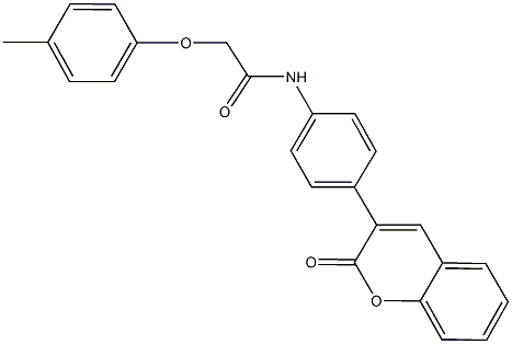 2-(4-methylphenoxy)-N-[4-(2-oxo-2H-chromen-3-yl)phenyl]acetamide Structure